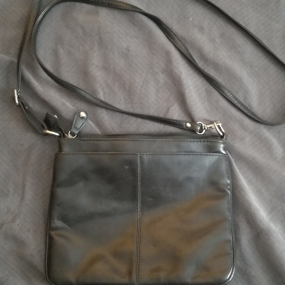 Black crossbody multi compartment travel bag purse - Picture 2 of 8